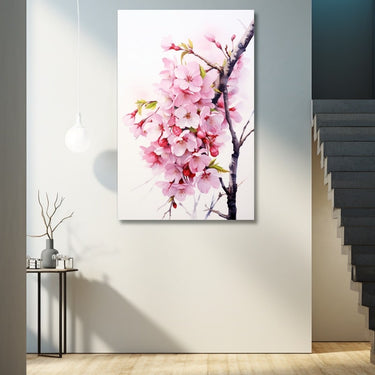 Cherry Blossom Close Up Painting